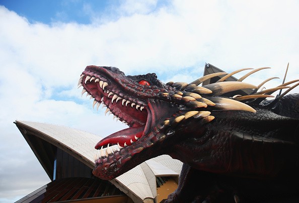 A model of one of Daenerys' dragons is seen at photo call to launch "Game of Thrones" Season 5 at the at Sydney Opera House on April 10, 2015 in Sydney, Australia.