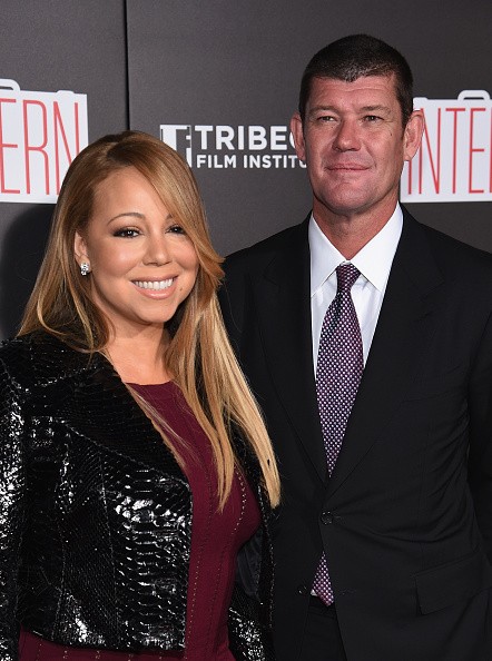 Mariah Carey and James Packer attend 'The Intern' New York Premiere at Ziegfeld Theater on September 21, 2015 in New York City.   
