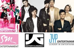 YG, JYP, SM entertainment agencies