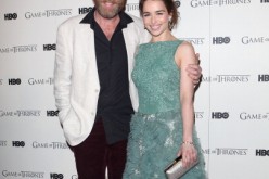 Iain Glen and Emelia Clarke attend the DVD launch of the complete first season of 'Game Of Thrones' at Old Vic Tunnels on February 29, 2012 in London, England.   