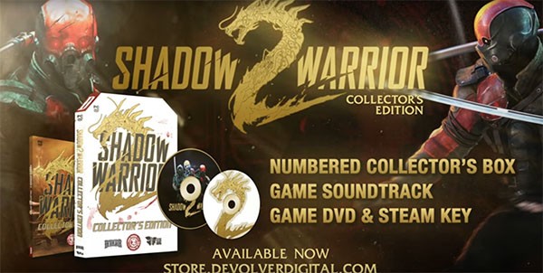 Devolver Digital reveals the "Shadow Warrior 2" Special Reserve Collector's Edition.