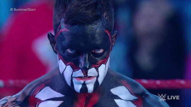 Finn Balor shows the fans The Demon King look for the first time on WWE television.