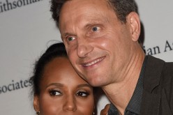 'Scandal' stars Kerry Washington and Tony Goldwyn pose on the red carpet during the 'Scandal-ous!' event hosted by the Smithsonian Associates at the University of the District of Columbia.
