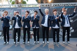 BTS attends KCON 2014 - Day 2 at the Los Angeles Memorial Sports Arena on August 10, 2014 in Los Angeles, California. 