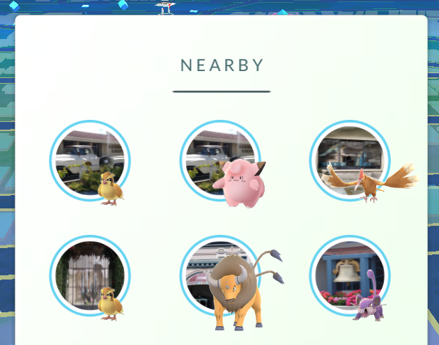 Pokemon Go Nearby Feature