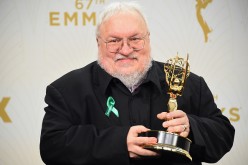 Writer George R. R. Martin, winner of Outstanding Drama Series for 'Game of Thrones', poses in the press room at the 67th Annual Primetime Emmy Awards at Microsoft Theater on September 20, 2015 in Los Angeles, California.