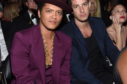 Musicians Bruno Mars (L) and Mark Ronson attend The 58th GRAMMY Awards at Staples Center on February 15, 2016 in Los Angeles, California.   
