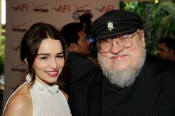 Emilia Clarke and George R.R. Martin arrive at at the 12th Annual AFI Awards held at the Four Seasons Hotel Los Angeles at Beverly Hills on January 13, 2012 in Beverly Hills, California.   