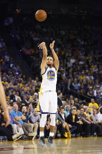 Two-time MVP Stephen Curry waxes hot from beyond-the-arc with an NBA record 13 three-pointers Monday night.