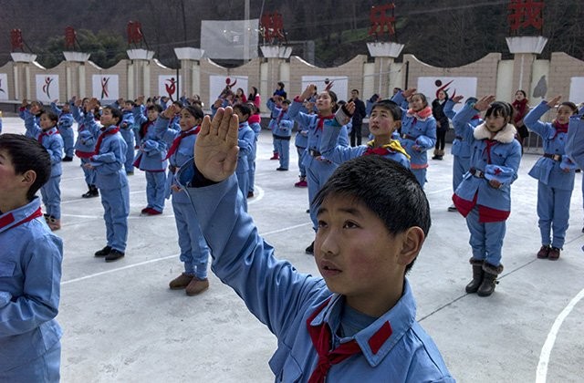 Students at a Chinese private school.