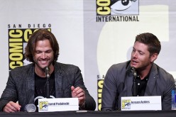 Actors Jared Padalecki (L) and Jensen Ackles attend the 'Supernatural' Special Video Presentation And Q&A during Comic-Con International 2016 at San Diego Convention Center on July 24, 2016 in San Diego, California.