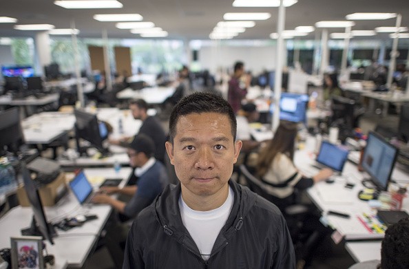 Jia Yueting, chief executive officer of LeEco Global Group, poses for a picture at the company's headquarters in San Jose, California.