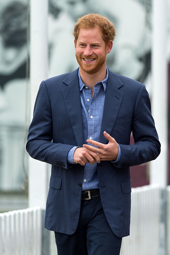 Prince Harry takes part in a training session during a celebration for the expansion of Coach Core at Lord's Cricket Ground on October 7, 2016 in London, England. 