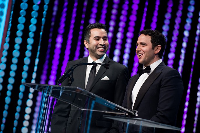 Editor Kabir Akhtar and actor Santino Fontana speak onstage at the 66th Annual ACE Eddie Awards.