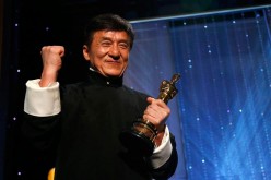 Actor Jackie Chan poses with his Honorary Award at the 8th Annual Governors Awards in Los Angeles, California, U.S., Nov. 12, 2016.