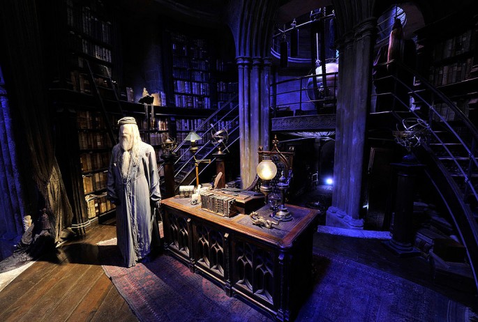 A general view of Dumbledore's office on the set of Harry Potter at the Warner Bros. Studio Tour London - The Making of Harry Potter, at Leavesden Studios on March 30, 2012 in Watford, England.