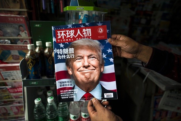 A magazine in Shanghai features Donald Trump in its cover story after his victory in the U.S. elections.
