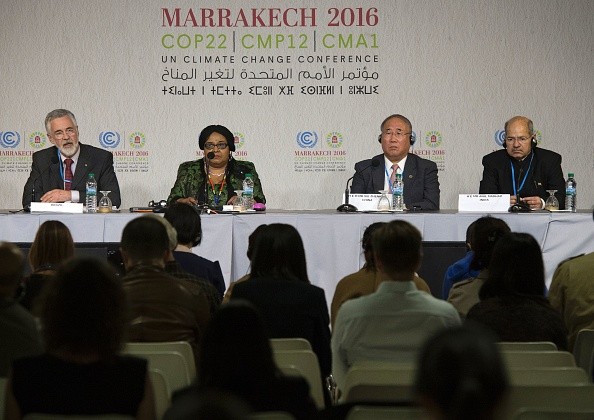 Minister Liu attended the climate conference in Marrakech, Morocco, where the implementation of the Paris Climate Agreement to address global warming has been discussed.