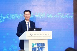 Ma Huateng, chairman and CEO of Tencent, speaks during the  Internet Entrepreneurs Forum of the 3rd World Internet Conference in Jiaxing, Zhejiang Province, on Nov. 18.