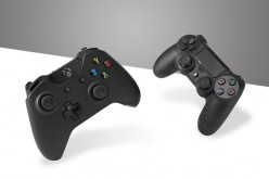 Microsoft Xbox one wireless controller and Sony Dualshock 4 wireless controller