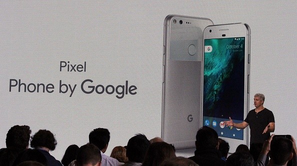 Google Pixel smartphone introduced at a press conference