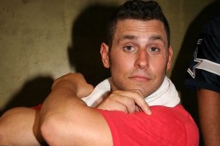 Colt Cabana poses with a fan's ;hammer' at XPW X 10th Anniversary Show on August 22, 2009.