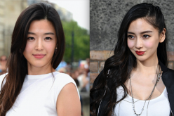 Jun Ji-hyun (L) at the Christian Dior show as part of Paris Fashion Week Haute-Couture Fall/Winter 2013-2014  and Angelababy at the Givenchy Menswear Spring/Summer 2017 show in Paris, France.