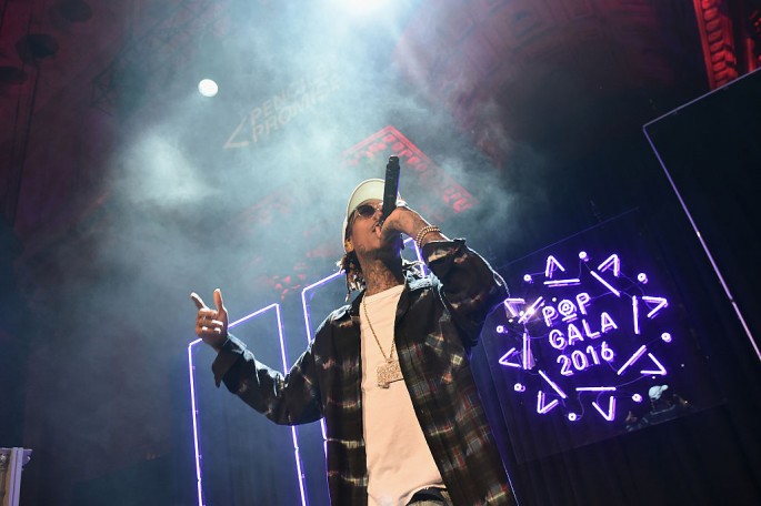 Wiz Khalifa performs onstage at Pencils of Promise 6th Annual Gala 'A World Imagined' at Cipriani Wall Street on October 26, 2016 in New York City.