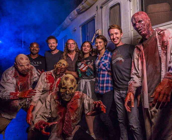 'The Walking Dead' stars Lauren Cohan, Alanna Masterson, Seth Gilliam, Ross Marquand and Jordan Woods-Robinson join Greg Nicotero at Universal Orlando's Halloween Horror Nights.