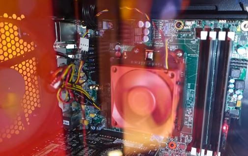 AMD's new Zen processor is running inside a demo machine.
