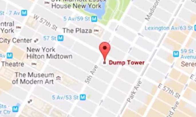 Trump Tower to "Dump" Tower.