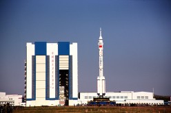 The Shenzhou 11 manned spacecraft at the Jiuquan Satellite Launch Center.