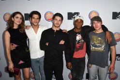 Shelley Hennig, Tyler Posey, Cody Christian, Khylin Rhambo and Dylan Sprayberry arrive at MTV's 'Teen Wolf' and 'Sweet/Vicious' Premiere Event on November 14, 2016 in Los Angeles, California. 