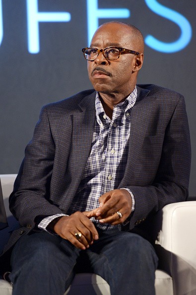 Actor Courtney B. Vance speaks onstage during the 'Stars of Office Christmas Party' panel at Entertainment Weekly's PopFest at The Reef on October 30, 2016 in Los Angeles, California.