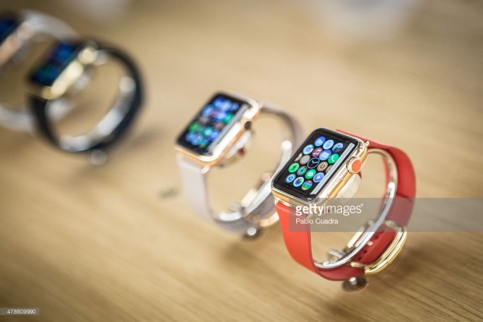 Apple Watch in various colorful straps.