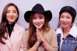 (L-R) S.E.S. members Sea or Bada, Eugene and Shoo greet their fans in a video clip.
