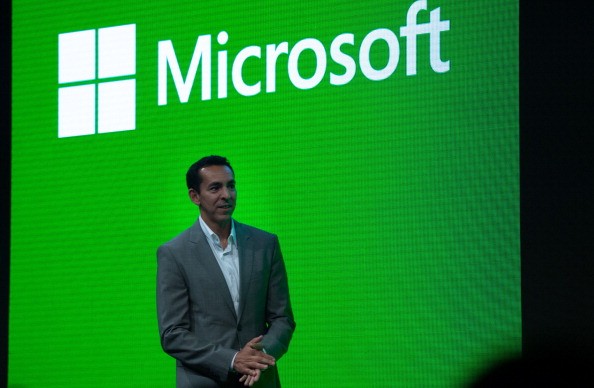 Yusuf Mehdi, VP Marketing and Strategy for Microsoft's Interactive Entertainment Business, speaks during the presentation of the Xbox One in Shanghai in 2014.