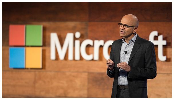 Microsoft CEO Satya Nadella addresses shareholders during the 2016 Microsoft Annual Shareholders Meeting at the Meydenbauer Center November 30, 2016, 2016 in Bellevue, Washington.