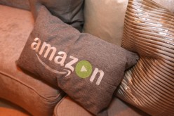 Pillows emblazoned with the Amazon logo are displayed at Amazon's Golden Globe Awards Celebration at The Beverly Hilton Hotel on January 10, 2016 in Beverly Hills, California. 