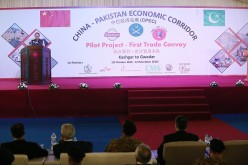 Pakitan PM Nawaz Sharif delivering a speech during the China-Pakistan Economic Corridor Ceremony on Nov. 13, 2016.