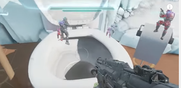 The "Halo 5: Forge" game has a clogged toilet game map. 