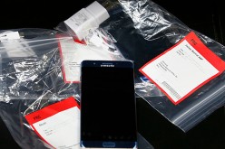 Several Samsung Galaxy Note 7's lay on a counter in plastic bags after they were returned to a Best Buy on September 15, 2016 in Orem, Utah. 