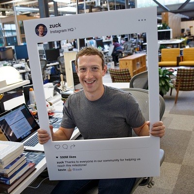 Facebook CEO Mark Zuckerberg celebrates Instagram's feat