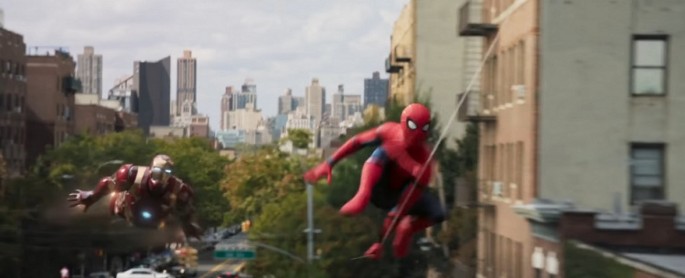 Spider-Man and Iron Man together as seen in the trailer for 'Spider-Man: Homecoming'