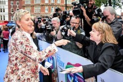 Ellen DeGeneres attends the UK Premiere of 'Finding Dory' at the Odeon Leicester Square on July 10, 2016 in London, England. 