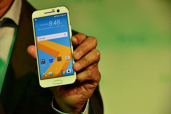 HTC 10 during its launch for the Indian Market on May 26, 2016 in New Delhi, India. HTC 10 Smartphone has been launched in India, at a price of Rs. 52,990. 