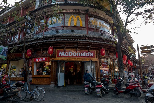 A McDonald's outlet in the old historical city of Dali is frequented by visitors to the popular city.