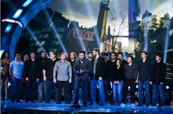 The crew of 'The Walking Dead' accept the Best Game Award onstage during Spike TV's 10th annual Video Game Awards at Sony Studios on December 7, 2012 in Culver City, California. 