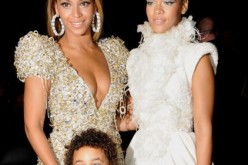 Singers Beyonce Knowles (L) and Rihanna backstage during the 52nd Annual GRAMMY Awards held at Staples Center on January 31, 2010 in Los Angeles, California.
