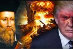 YouTube Screen icon displaying Donald Trump and Nostradamus behind a chaotic environment.